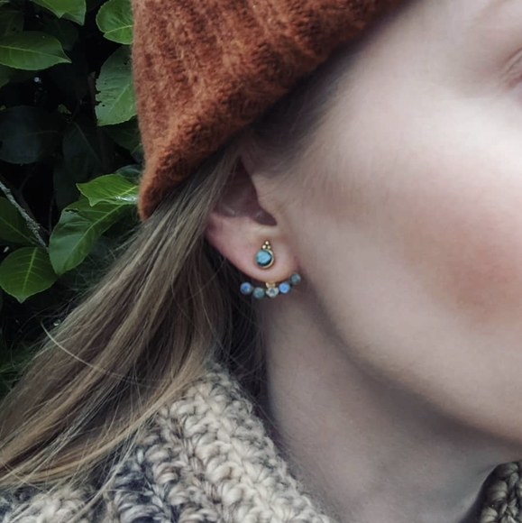 NWT Baizaar Labradorite Ear Jackets - Picture 5 of 7